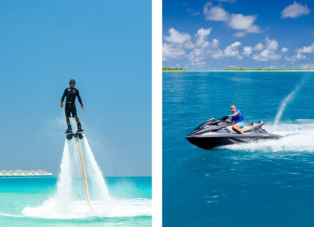 X-blade and jet skiing - water sports on Finolhu
